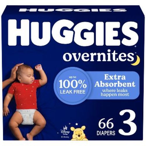 Huggies Overnites Disposable Diapers - Size 3 - 66ct