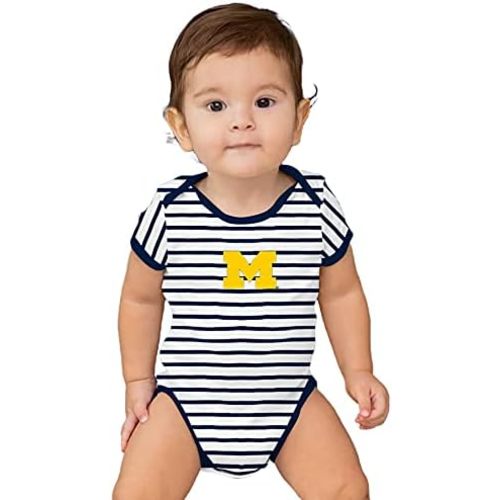 Two Feet Ahead Striped Baby Bodysuit Creeper Baby Boy Clothes for Newborn infants Sizes 0-3M 6M 12M