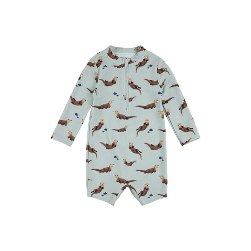 Otter Long Sleeve One-Piece Swimsuit, 6-12M