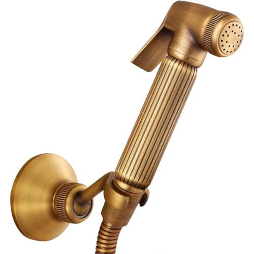 Handheld Bidet Sprayer for Toilet Cloth Diaper Sprayer Kit Bidet Shower Attachment Brass with Hose Antique Brass Toilet Handheld Bidet Sprayer