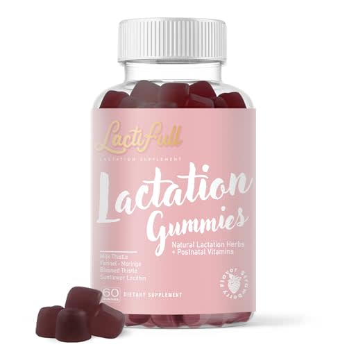 Milk Multiplier Lactation Postpartum Gummies - Postnatal Support Vitamins Supplement for Nursing Breastfeeding Mom Mother - Increase Milk Supply Production Multivitamins for Women