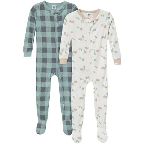 Gerber Baby Boys' 2-Pack Footed Pajamas