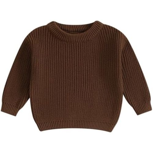Yoawdats Toddler Baby Girl Boy Long Sleeve Knit Sweater Cute Round Neck Pullover Fall Winter Warm Tops Clothes