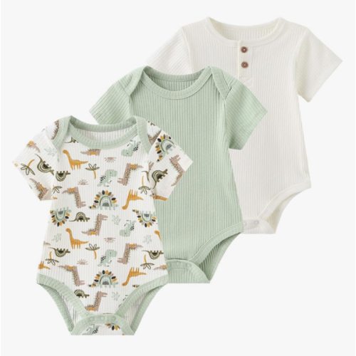 Baby Bodysuit Boy Girl Clothes Soft Newborn Infant Outfit Short Sleeve Romper