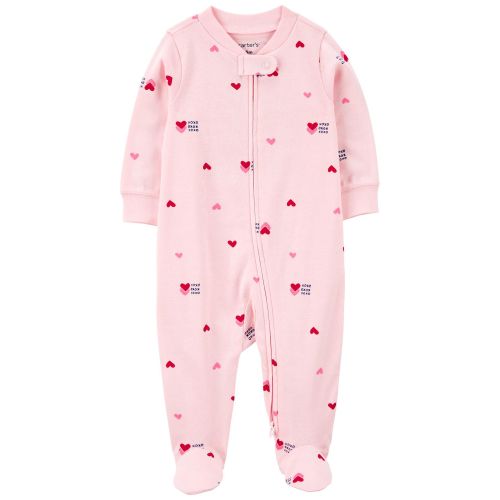 Baby Valentine's Day Heart 2-Way Zip Cotton Sleep & Play - Carter's | Carter's