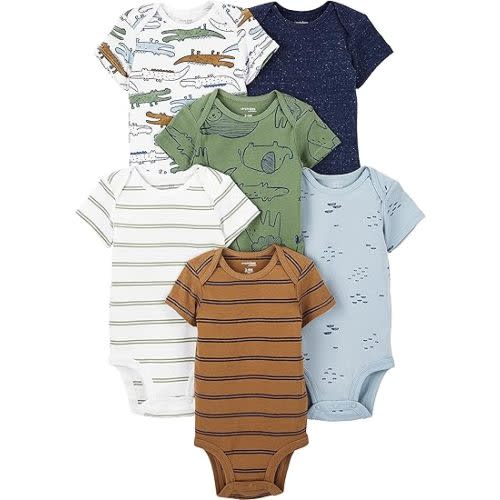 Simple Joys by Carter's Baby Boys' 6-Pack Short-Sleeve Bodysuit
