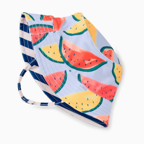 Tea Collection Reversible Baby Sun Hat - Painted Watermelons, 0-6 M