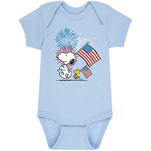 HYBRID APPAREL - Peanuts - Snoopy Woodstock Flags - Infant One Piece