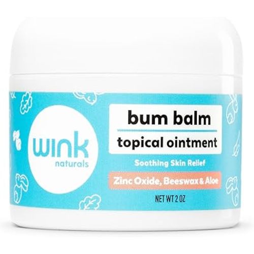 Wink Well Baby Diaper Rash Cream- Bum Balm Baby Diaper Cream for Irritated Skin and Insect Bites- Natural Moisturizing Baby Rash Ointment with No Toxins, Dyes, Fragrances, Parabens, Or BHA- 2 Oz