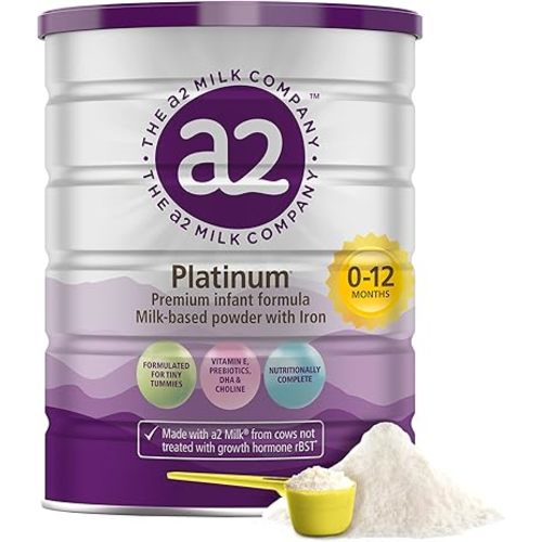 a2 Platinum® Premium Infant Formula for Babies ages 0-12 Months, Milk-Based Powder with Iron. Nutritionally Complete, made with pure and natural a2 Milk® - 14.1 - oz Can