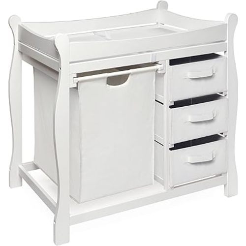 Badger Basket Baby Changing Table, Fresh White/White