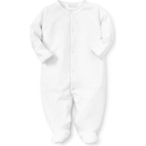 New Dots Footie, White/Grey - Kissy Kissy | Maisonette