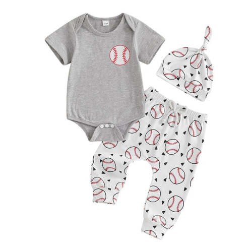 BASEBALL Outfit with Beanie - Hazel & Bo