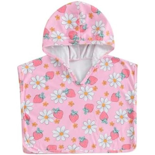 Baby Girls Boys Hooded Beach Towels Swimsuit Cover Up Toddler Baby Pool Bath Poncho Towel Cloak Bathing Suit Cover-Up