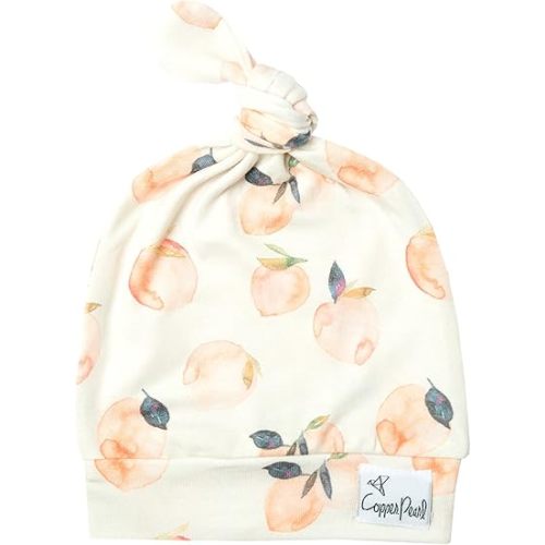 Baby Beanie Hat Top Knot Stretchy Soft"Caroline" by Copper Pearl