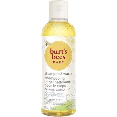Burt's Bees Baby Calming Shampoo and Wash with Lavender, Tear-Free, Pediatrician Tested, 98.9% Natural Origin, 236.5 ml