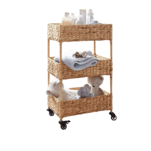 Woven Tiered Storage Cart