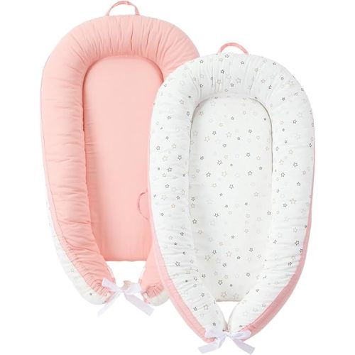 JOLLITO Baby Lounger for Newborn, Breathable Soft Baby for Baby 0-24 Months,Baby Play Mat, Portable Infant Lounger Baby Floor Seat for Home and Travel,Babies Essentials Gifts