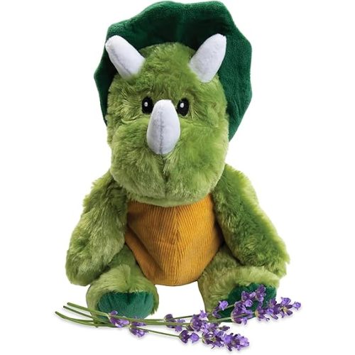1i4 Group Dino Dinosaur - Microwavable & Weighted Plush Stuffed Animal - Heated Plushie for Warmth - Cute, Soft, Cozy Toy for Adults & Children (Boys, Girls, & Toddlers) by Warm Pals
