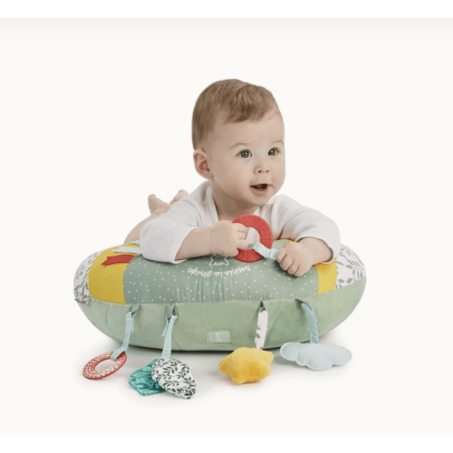 Sophie de giraf Cosy Play Speelkussen - Tummy time - Activiteitenkussen - Baby speelgoed - Kraamcadeau - Babyshower cadeau - Vanaf 0 maanden - 45 x 13 x 35 cm - Groen/Geel/Wit