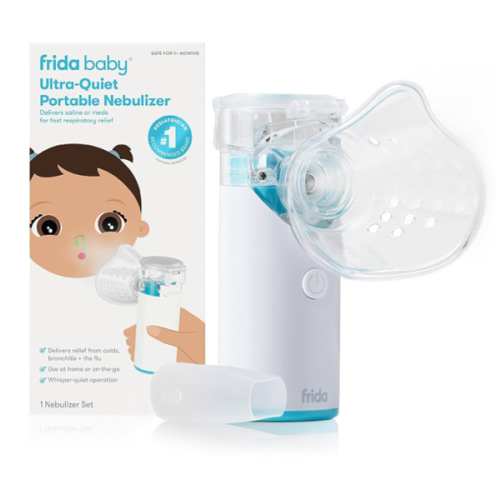 Frida Baby Nebulizer for Babies, Portable Nebulizer for Kids, Babies & Infants, Ultra-Quiet Handheld Nebulizer with Mask + Diffuser, Congestion + Flu Relief
