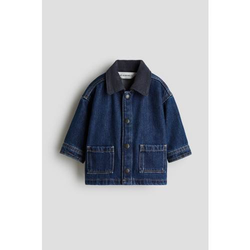 DENIM JACKET WITH CORDUROY COLLAR