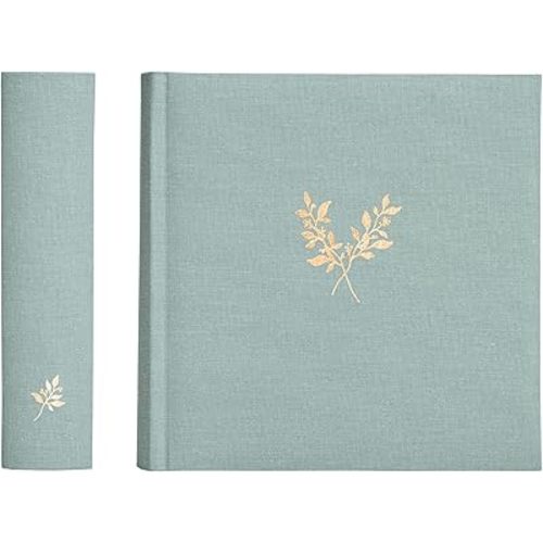 Elegant Linen Photo Album - 200 Acid-Free Pockets for 4x6 Pics - Perfect for Weddings & Gifts