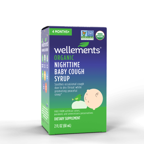 Organic Baby Nighttime Cough Syrup - Baby Coughing At Night Remedies | Wellements