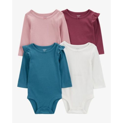Baby 4-Pack Long-Sleeve Bodysuits - Carter's | Carter's