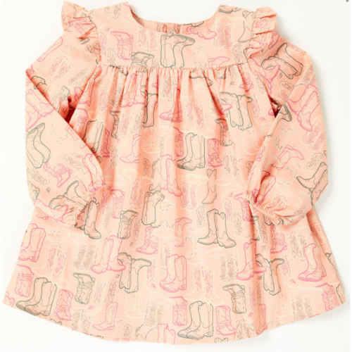 Wrangler Infant Girls' Printed Long Sleeve Snap Dress and Diaper Cover - 2 Piece | Boot Barn