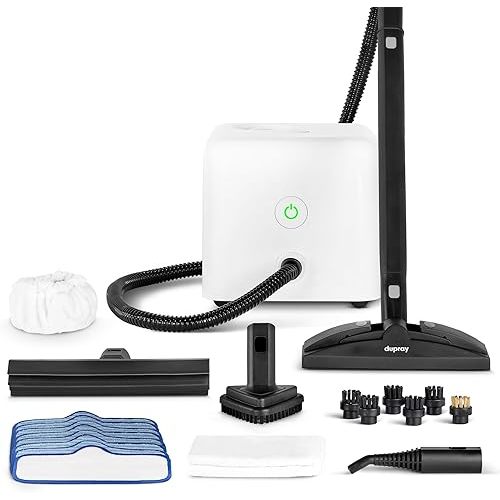 Dupray Neat Steam Cleaner – Floor Edition with 17-Piece Kit with 5 Extra Pads for Deep Cleaning Hardwood, Tile, Laminate and Sealed Floors, Couch, Furniture and more
