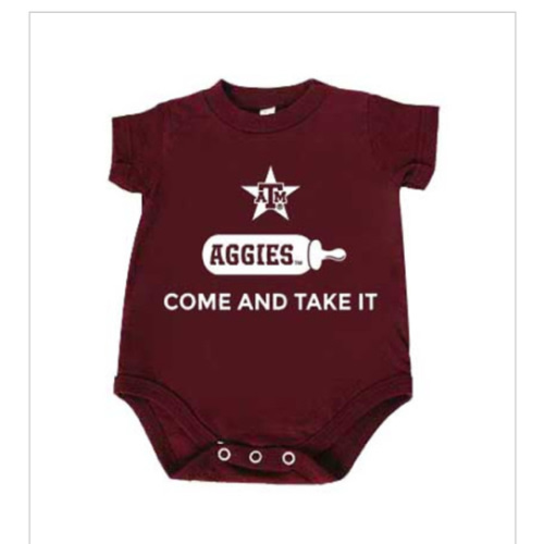 Come And Take It Onesie - Maroon - The Warehouse at C.C. Creations