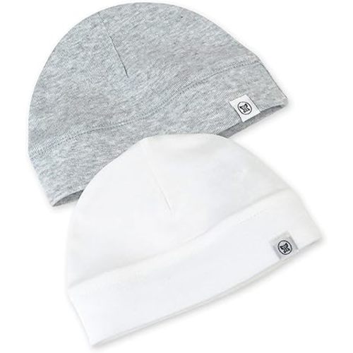 HonestBaby Multipack Caps Newborn Hats 100% Organic Cotton for Infant Baby Boys, Girls, Unisex