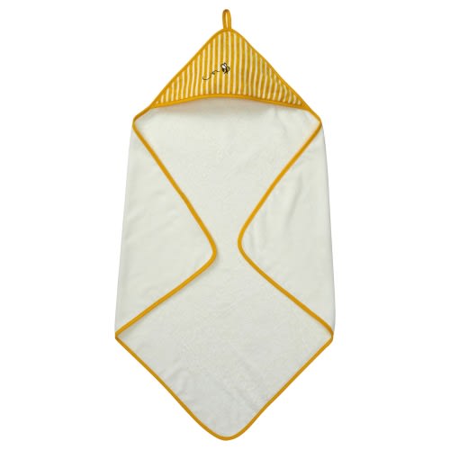 Baby towel with hood - yellow 31x31 "
