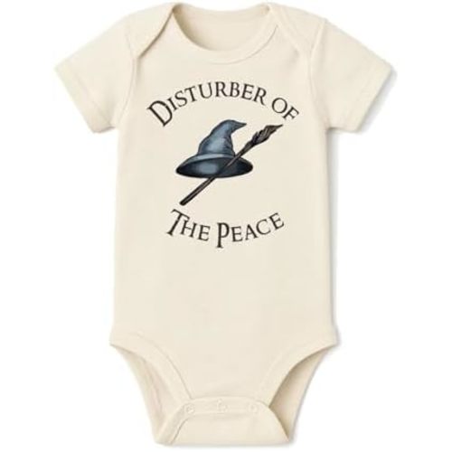 Brain Juice Tees Disturber Of The Peace Onesie® - 100% Cotton - Cream Color