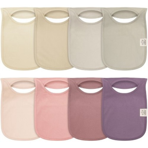 KeaBabies 8-Pack Hallo Baby Drool Bibs , Baby Bibs for Boys, Girls, Pull-on Bibs for Baby Boy, Baby Girl, Baby Bib Unisex, Color: Dahlia