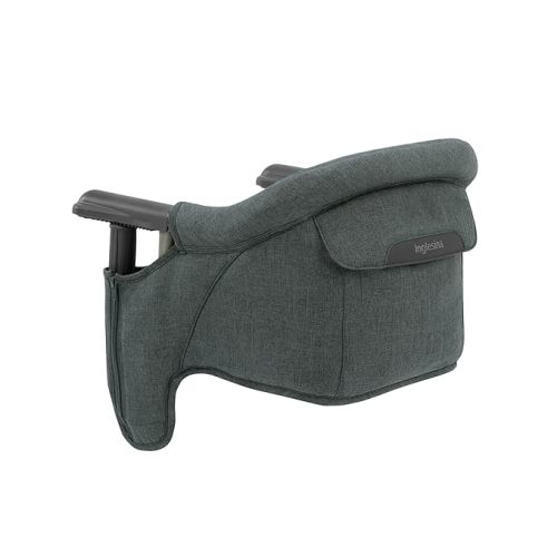 Inglesina Fast Table Chair, Charcoal Gray Melange - Portable High Chair for Baby & Toddlers 6-36 Months - Fits Tables 0.8'' - 3.5'' - Collapsible & Compact Design Space Saving - Travel Bag Included