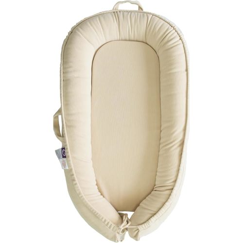 Infant Lounger, Baby Nest Cover for Baby Girls & Boys, Newborn Essentials for Baby 0-12 Months, 100% Cotton Breathable, Portable Travel Bed (CreamyWhite, Corduroy)