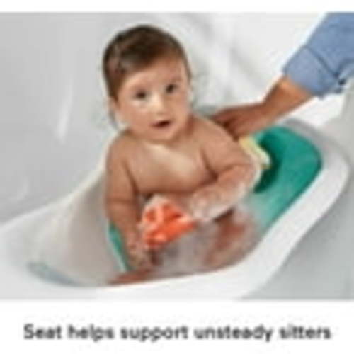 Fisher-Price 4-in-1 Sling ‘n Seat Tub Baby to Toddler Bath with 2 Toys, Whimsical Forest, Plastic