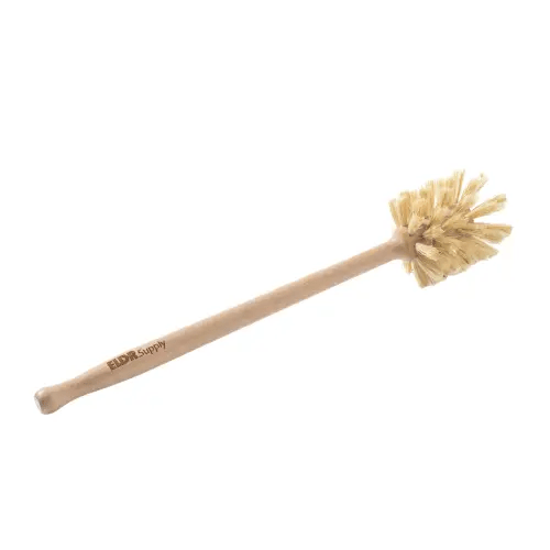 Wooden Bottle Brush - 14 Inch Beechwood Handle, Vegan Sisal Hemp Bristles, 100% Biodegradable Zero Waste | ELDR Supply