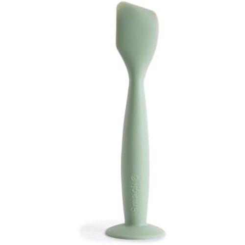 Smack Fun Diaper Cream Applicator Soft Silicone with Suction Base | Diaper rash cream spatula | Diaper Bag Essentials (Cambridge Blue)