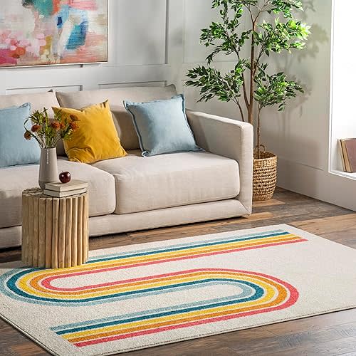 nuLOOM Rainbow Swirl Kids Area Rug, 4x6, Multi
