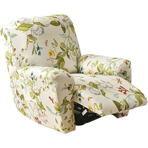 Eco-Ancheng Recliner Slipcovers 4-Pieces Lazyboy Recliner Covers Recliner Couch Covers Recliner Chair Cover Non Slip Reclining Slipcovers with Storage Pockets Furniture Protector for Living Room