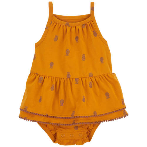 Baby Pineapple Bodysuit Dress - NB - Style,Gold