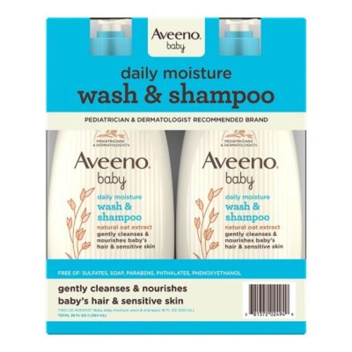 Aveeno Baby 2-in-1 Wash and Shampoo, 18 fl. oz., 2 pk. - Sam's Club