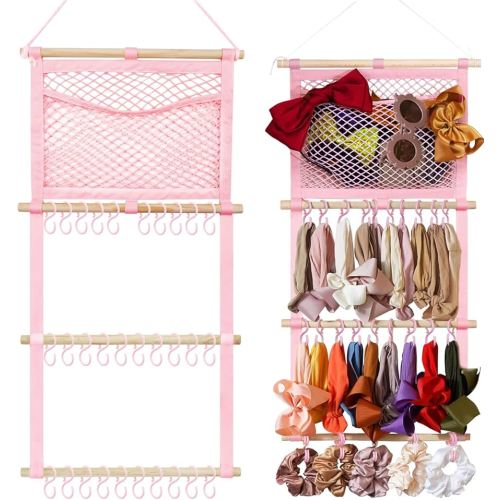 kangaroo Headband Holder Hair Bows Organizer for Baby Girls Large Capacity Bow Holder Hair Accessories Wall Hanging Organizer for Toddler Baby Girl Nursery Room Decor