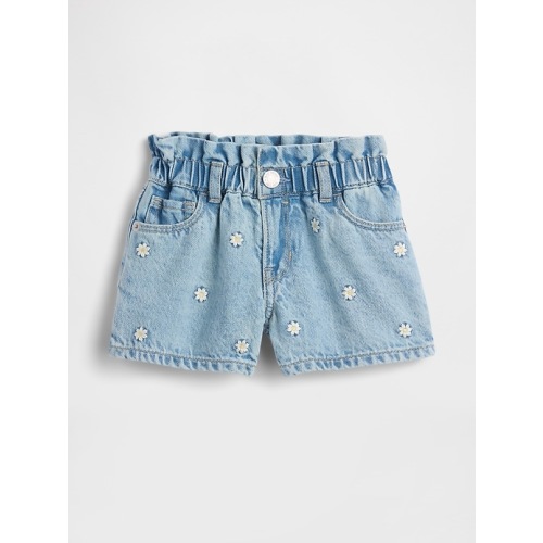 Baby & Toddler Embroidered Denim Stride Shorts