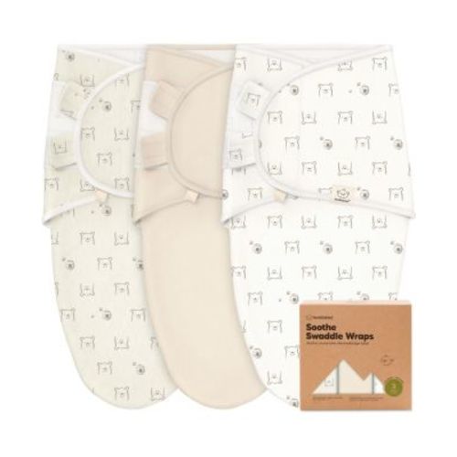 3pk Soothe Baby Swaddle 0-3 Months, Organic Baby Swaddle Sleep Sacks, Newborn, Infant Swaddle Sack