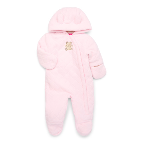 Wippette Baby Fleece Snow Pram with Bear Embroidery, Sizes 0M-9M