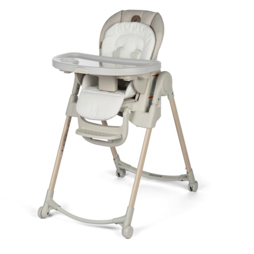 Maxi-Cosi Minla 6-in-1 High Chair for Babies & Toddlers, Portable Foldable Highchair, EcoCare Fabric, 9 Heights, 5 Reclines, 4 Tray Positions, Classic Oat